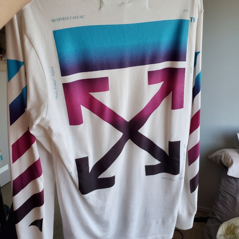Off white gradient long sleeve t shirt